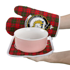 Clan Stewart Of Appin Modern Tartan Crest Oven Mitt And Pot Holder (2 Oven Mitts + 1 Pot Holder) WF10 Clan Stewart of Appin Tartan Today   