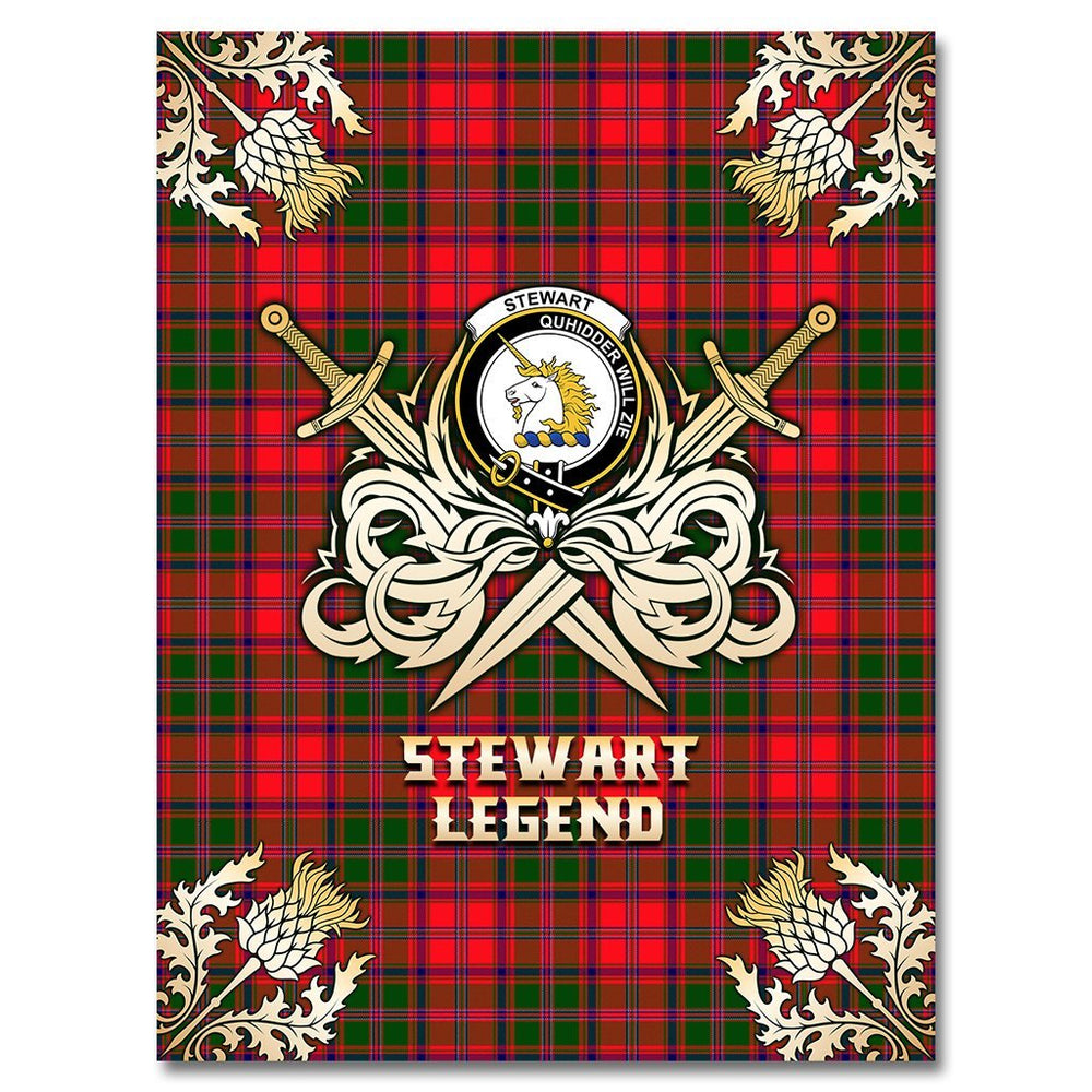 Clan Stewart of Appin Modern Tartan Gold Courage Symbol Blanket TZ61 Clan Stewart of Appin Tartan Today   