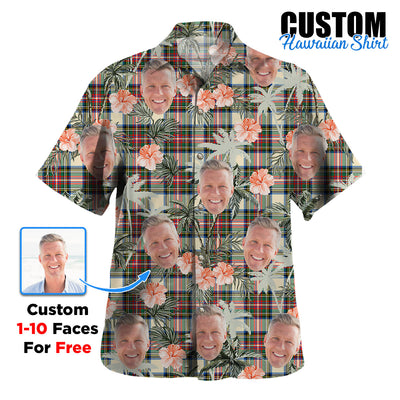 Clan Stewart Dress Ancient Tartan Custom Face Hawaiian Shirt – Unisex Gift for Family Members, Summer Party HT14