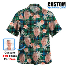 Clan Stewart Old Ancient Tartan Custom Face Hawaiian Shirt – Unisex Gift for Family Members, Summer Party BZ26 Stewart Old Ancient Tartan Tartan Hawaii Shirt