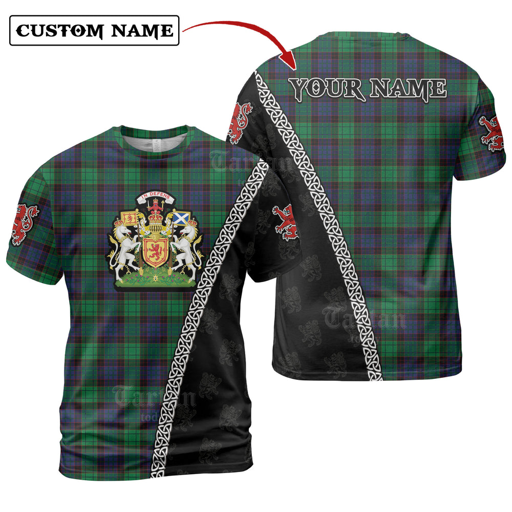 Stewart Old Modern Tartan Shirt with Scotland Coat of Arms & Custom Name OY94