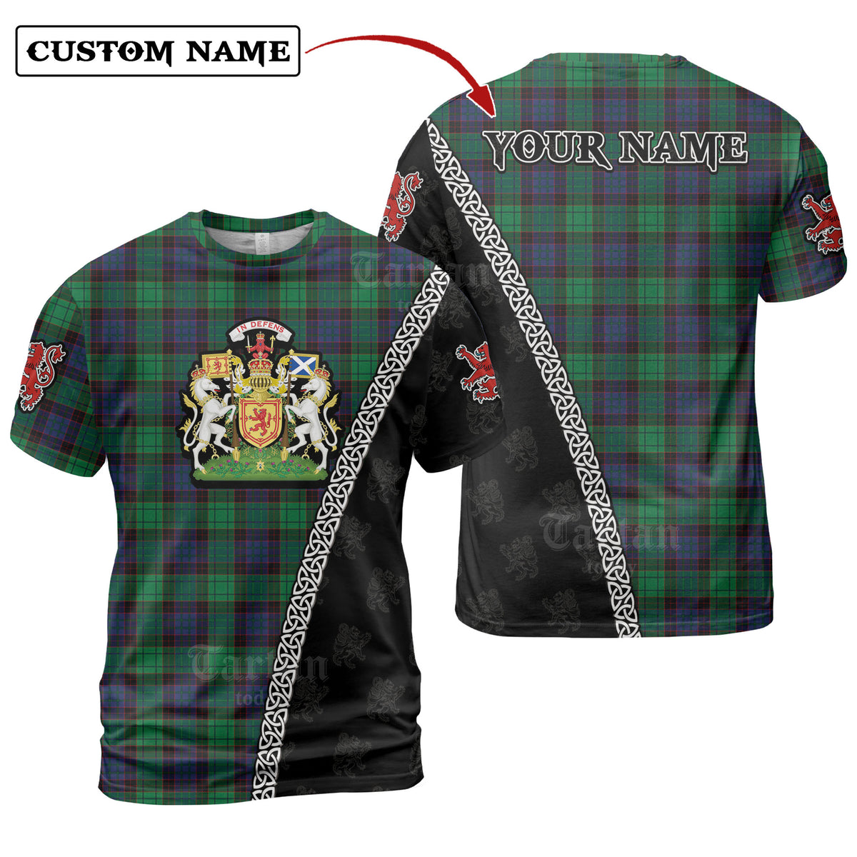 Stewart Old Modern Tartan Shirt with Scotland Coat of Arms & Custom Name OY94