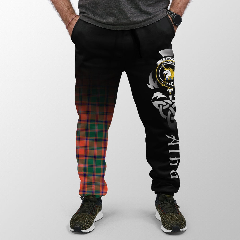 Clan Stewart Of Appin Ancient Tartan Crest Jogger Sweatpants  Alba Celtic Style QI86 Clan Stewart of Appin Tartan Today   