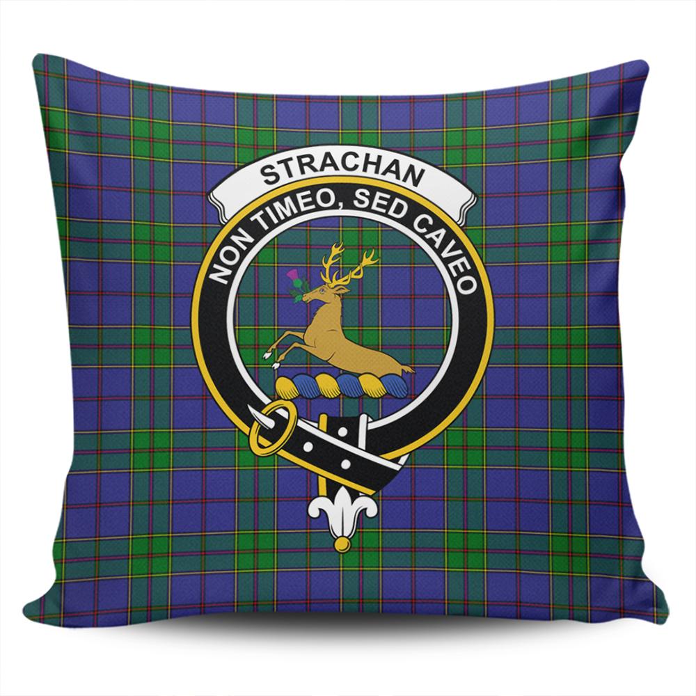 Clan Strachan Tartan Crest Pillow Cover JI24 Clan Strachan Tartan Today   