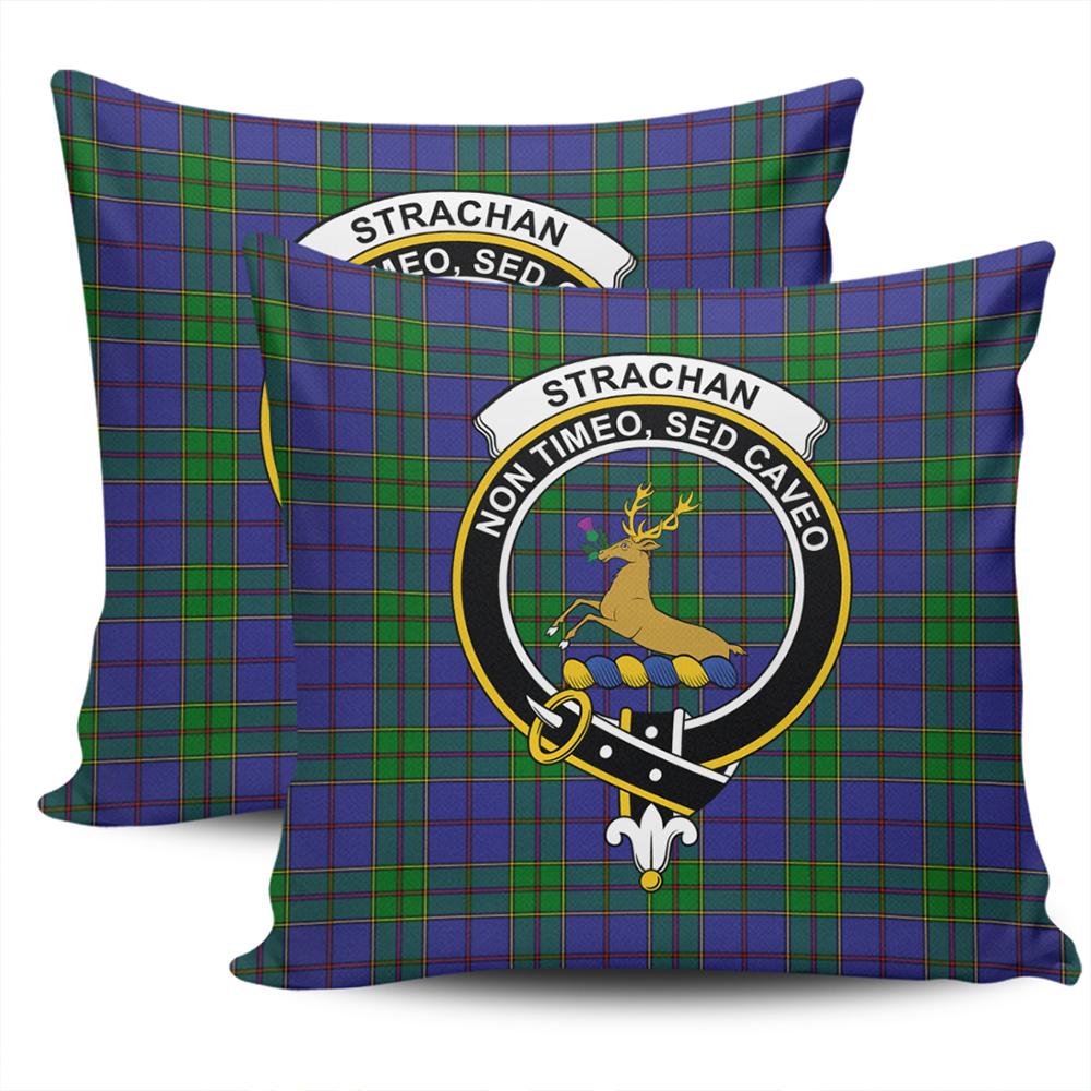 Clan Strachan Tartan Crest Pillow Cover JI24 Clan Strachan Tartan Today   