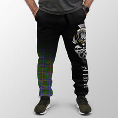 Clan Strange Of Balkaskie Tartan Crest Jogger Sweatpants  Alba Celtic Style OU18 Clan Strange Tartan Today   
