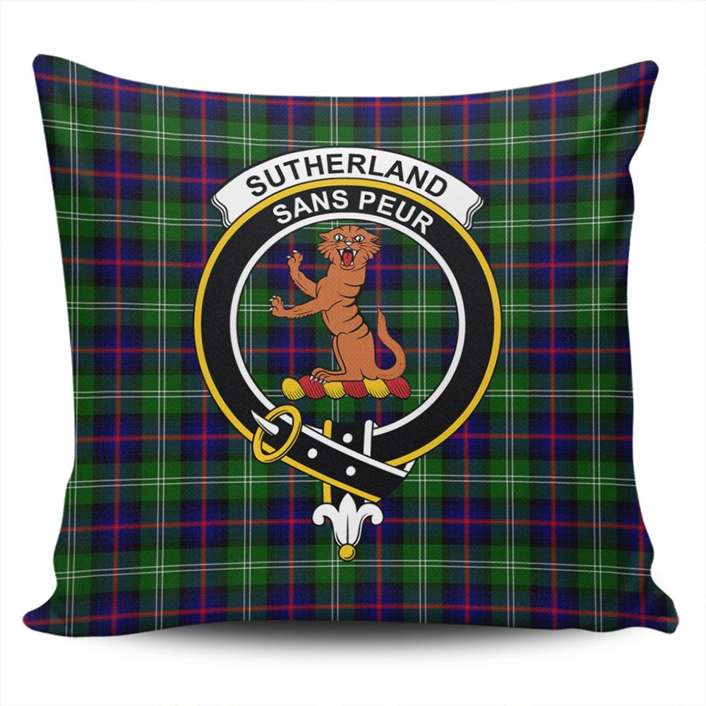 Clan Sutherland Modern Tartan Crest Pillow Cover ZZ11 Clan Sutherland Tartan Today   