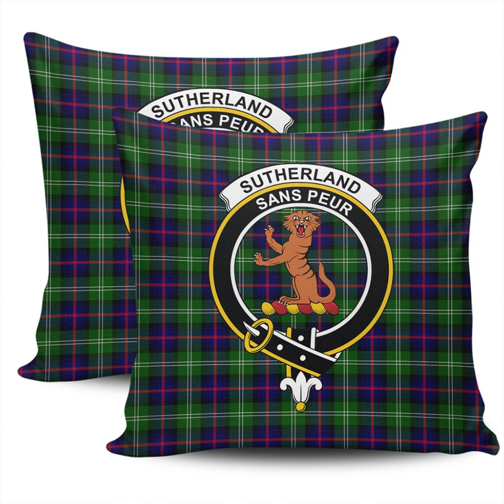 Clan Sutherland Modern Tartan Crest Pillow Cover ZZ11 Clan Sutherland Tartan Today   