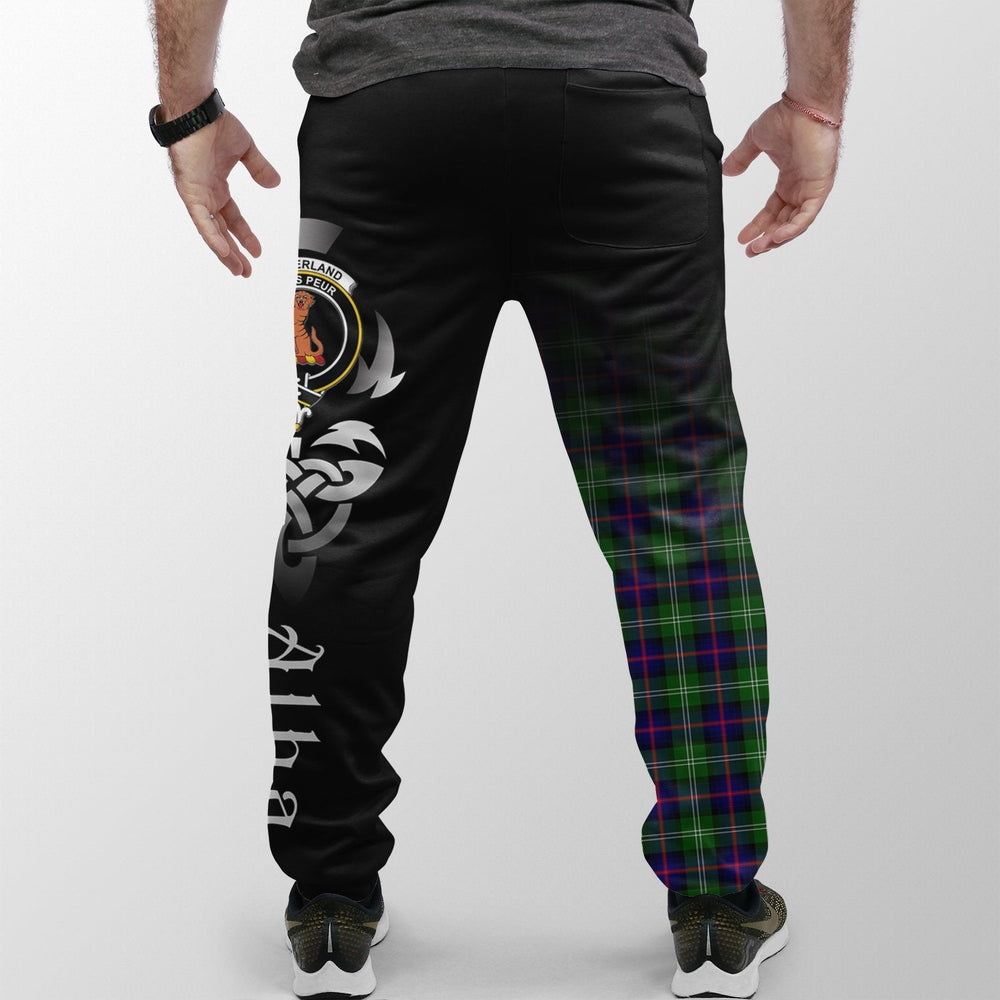 Clan Sutherland Modern Tartan Crest Jogger Sweatpants  Alba Celtic Style ON78 Clan Sutherland Tartan Today   