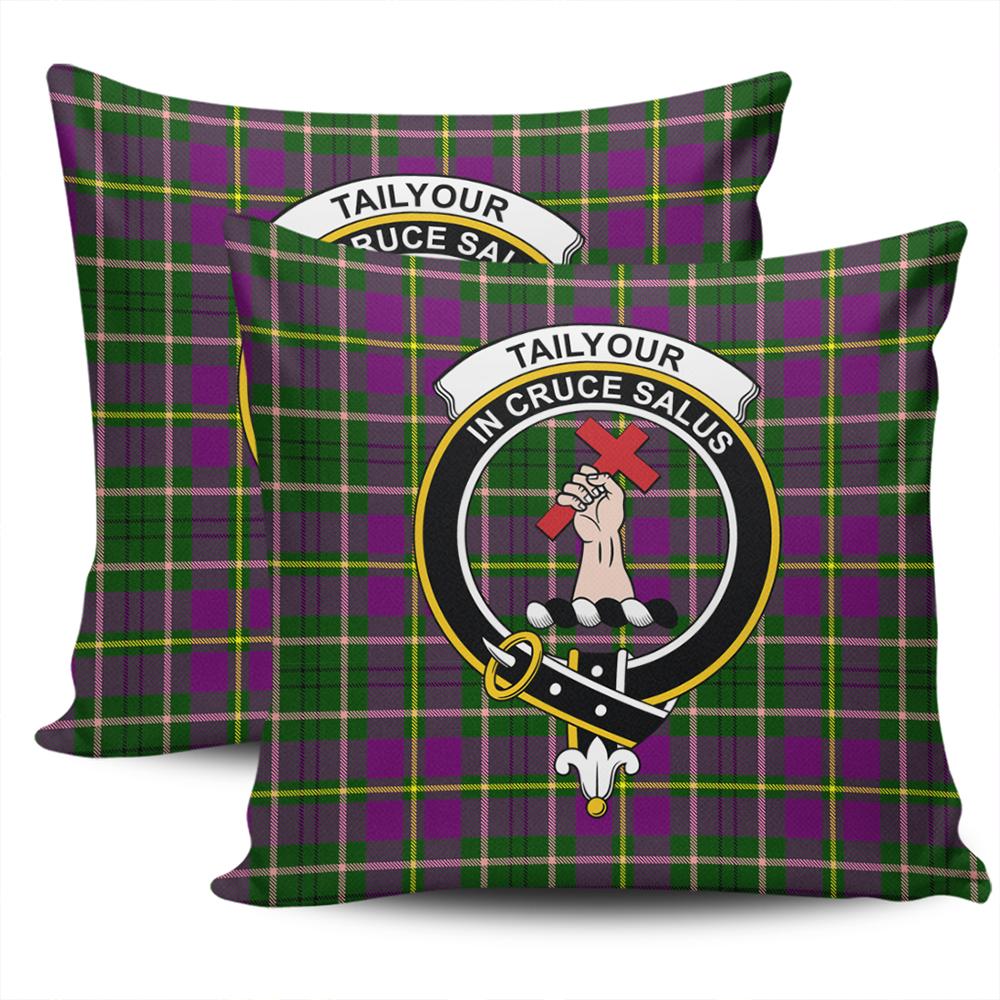 Clan Tailyour Weathered Tartan Crest Pillow Cover VG58 Clan Borthwick Tartan Today   