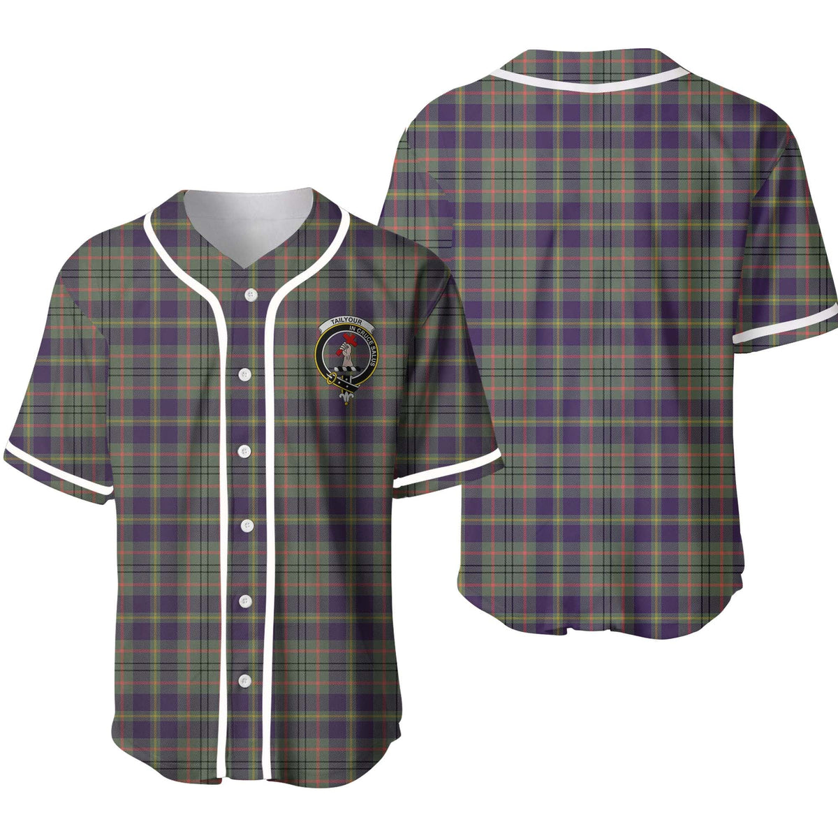 Clan Tailyour (or Taylor) Tartan Unisex Baseball Jersey FJ77CV30 Clan Taylor Tartan Today   