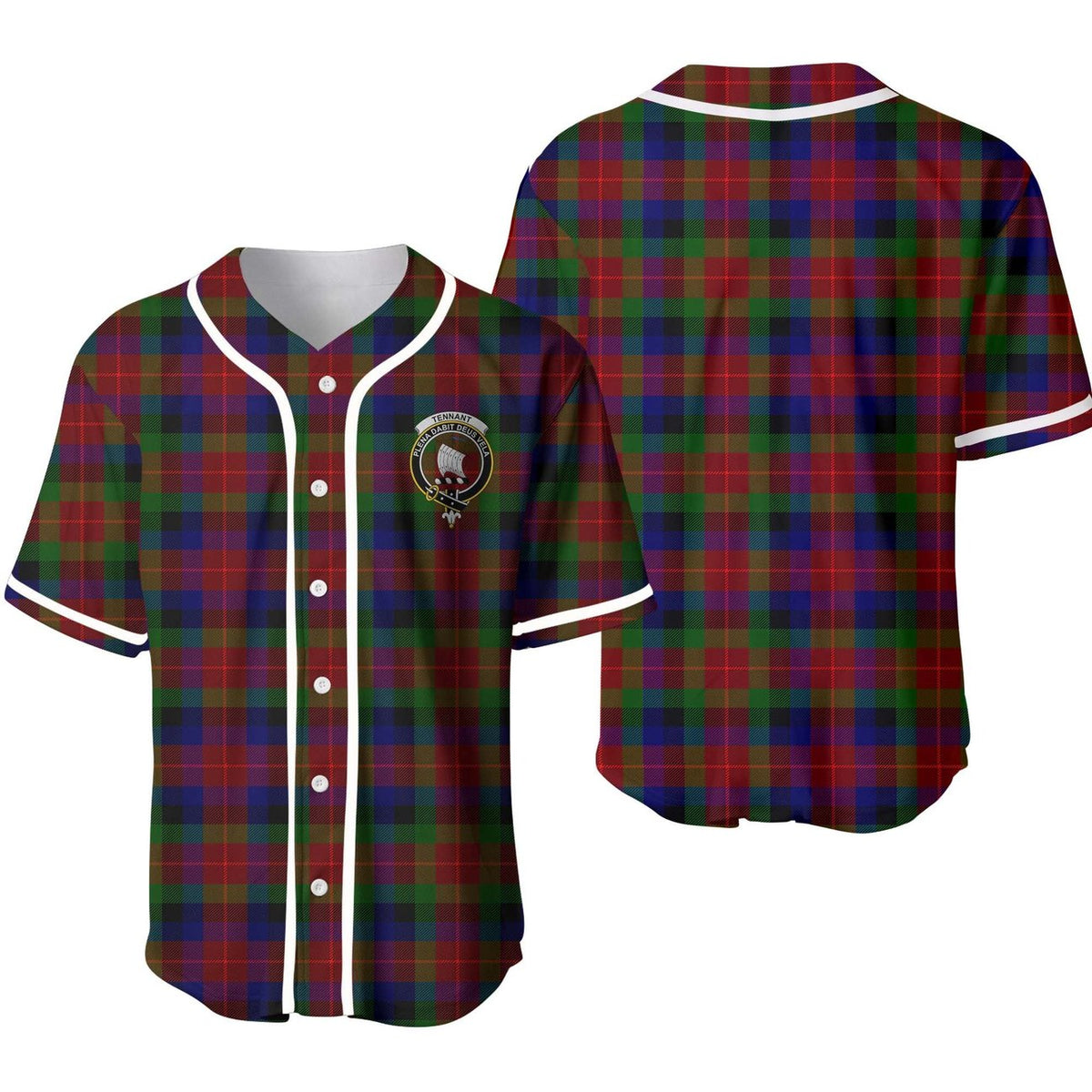 Clan Tennant Tartan Unisex Baseball Jersey IO76MS56 Clan Tennant Tartan Today   