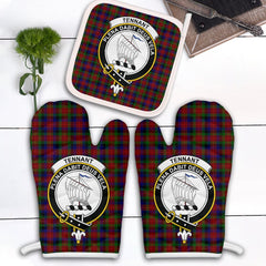 Clan Tennant Tartan Crest Oven Mitt And Pot Holder (2 Oven Mitts + 1 Pot Holder) ON86 Clan Tennant Tartan Today   