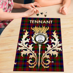Clan Tennant Tartan Crest Thistle Jigsaw Puzzles Gift For Family DO61 Clan Tennant Tartan Today   