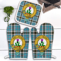 Clan Thomson Tartan Crest Oven Mitt And Pot Holder (2 Oven Mitts + 1 Pot Holder) TK70 Clan Thomson Tartan Today   