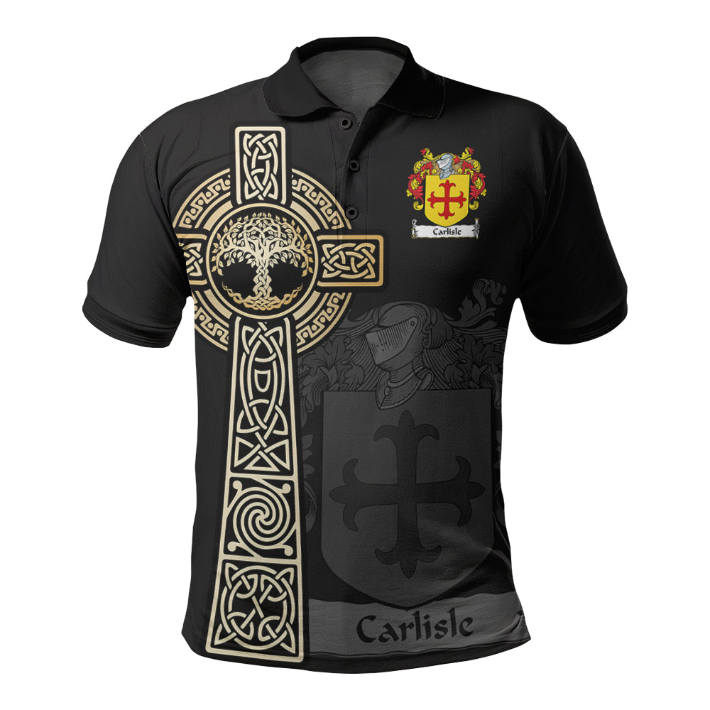 Clan Carlisle Clan Unisex Polo Shirt - Celtic Tree Of Life PJ89 Carlisle Tartan Tartan Polo   