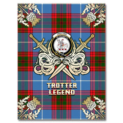 Clan Trotter Tartan Gold Courage Symbol Blanket TW63 Clan Trotter Tartan Today   