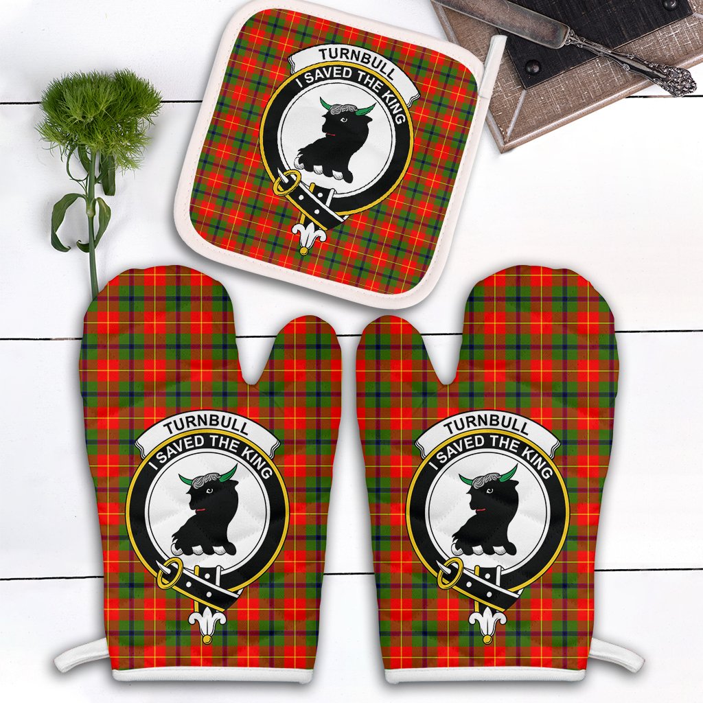 Clan Turnbull Dress Tartan Crest Oven Mitt And Pot Holder (2 Oven Mitts + 1 Pot Holder) CJ85 Clan Turnbull Tartan Today   