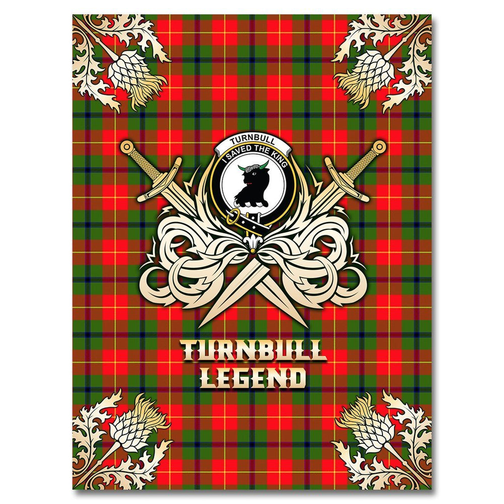 Clan Turnbull Dress Tartan Gold Courage Symbol Blanket RN50 Clan Turnbull Tartan Today   