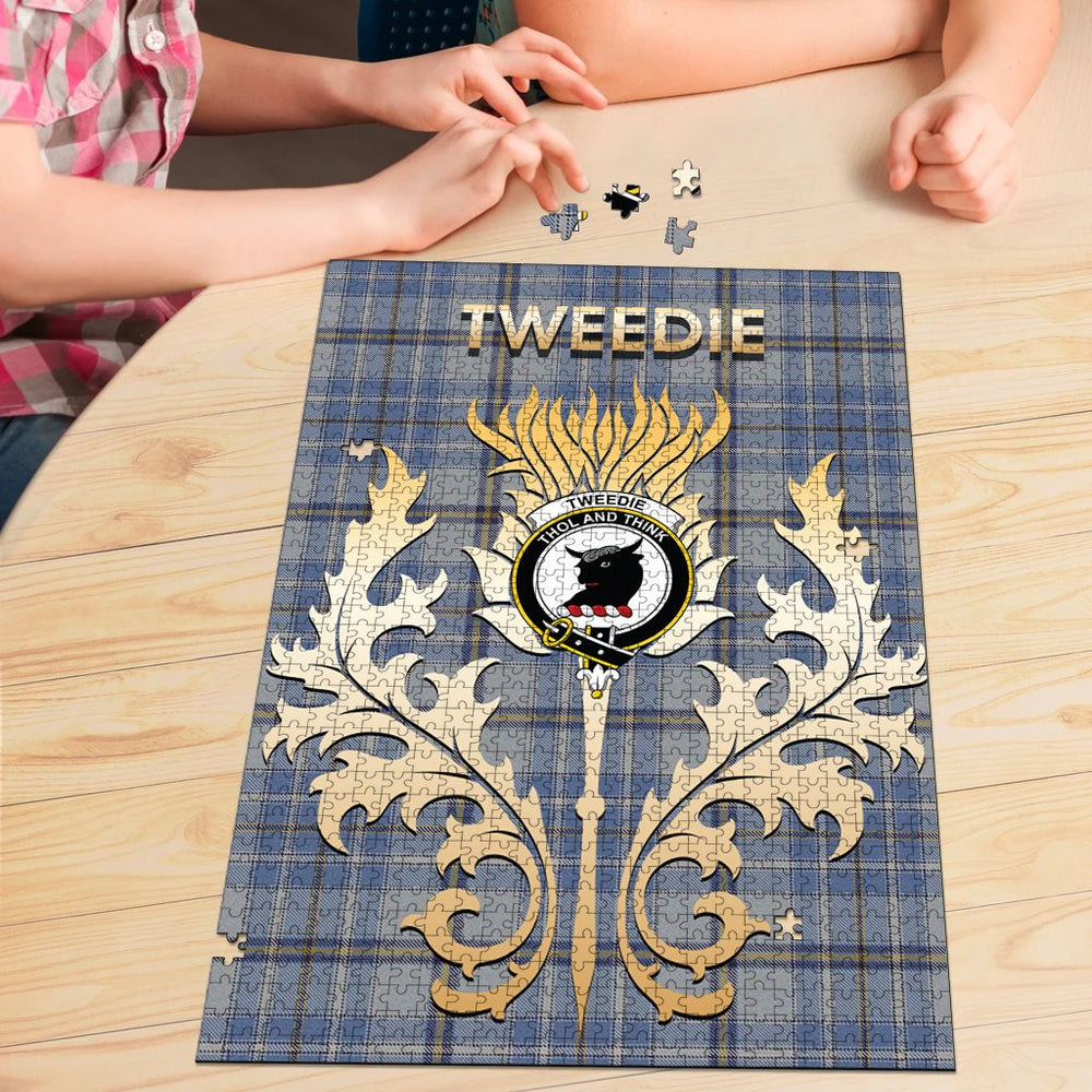 Clan Tweedie Tartan Crest Thistle Jigsaw Puzzles Gift For Family LX18 Clan Tweedie Tartan Today   