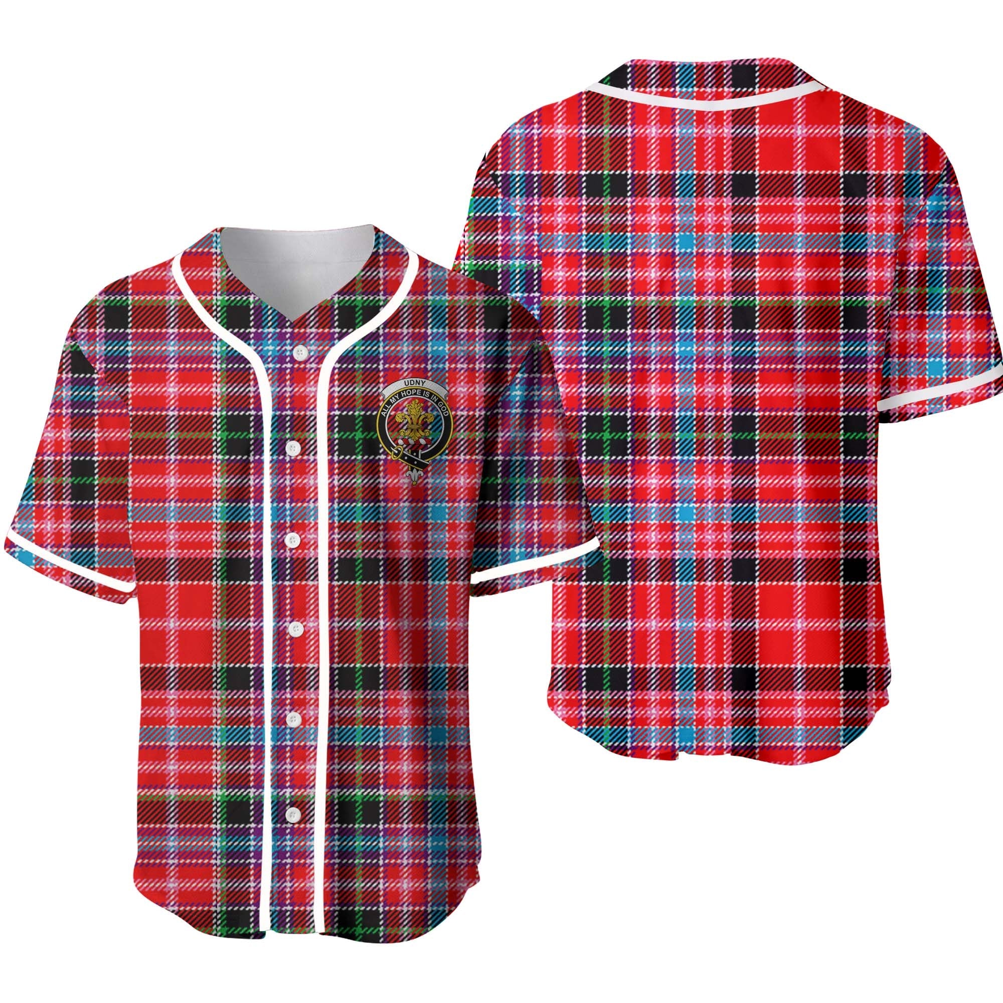 Clan Udny Tartan Unisex Baseball Jersey FI71MV48 Clan Udny Tartan Today   
