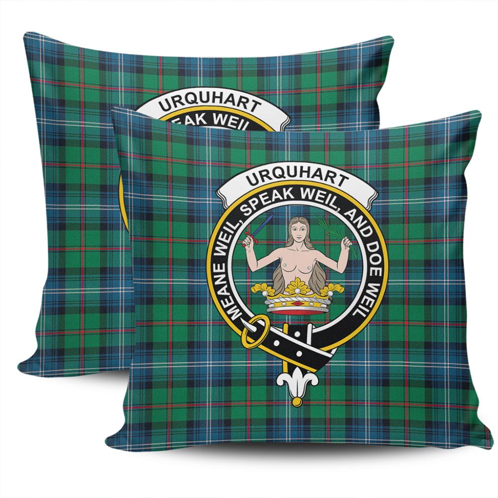 Clan Urquhart Ancient Tartan Crest Pillow Cover PI98 Clan Urquhart Tartan Today   