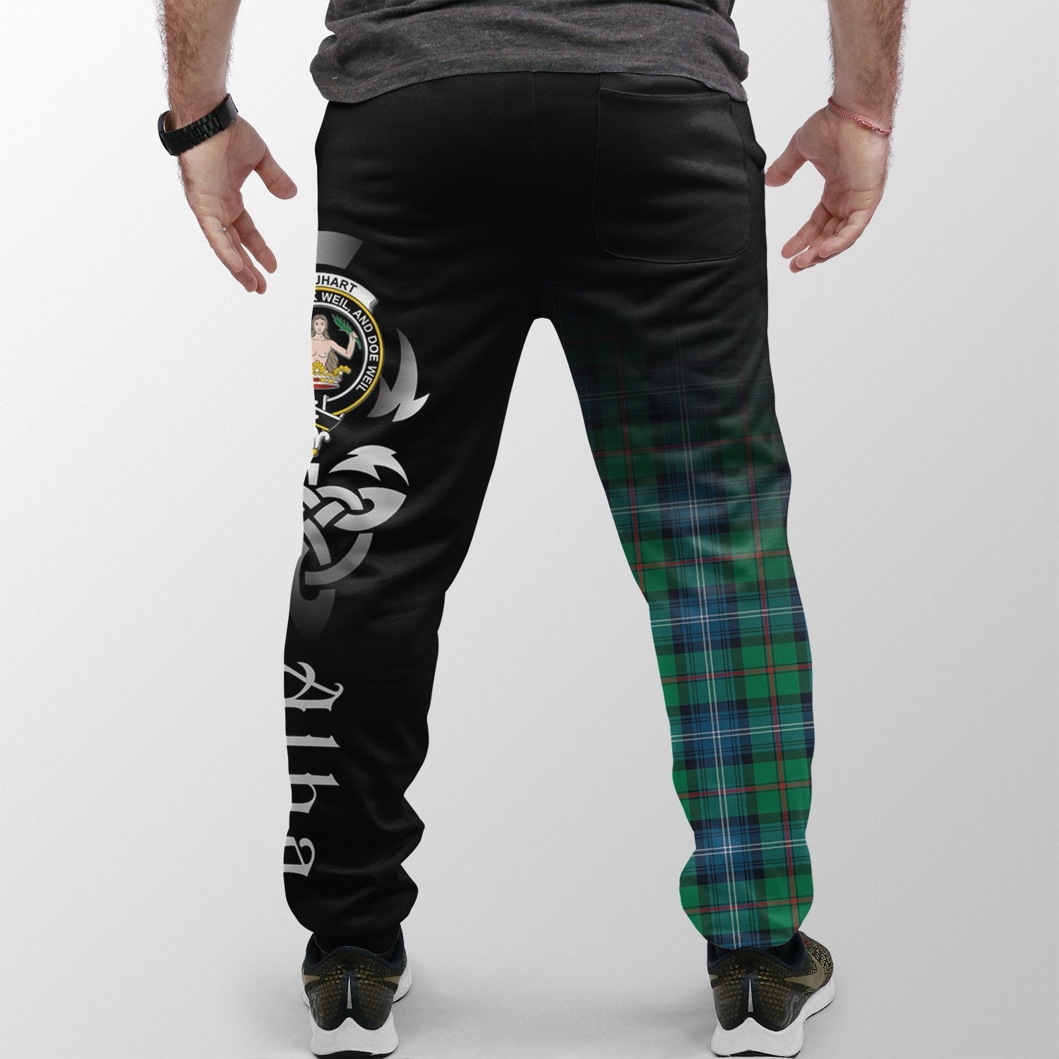 Clan Urquhart Ancient Tartan Crest Jogger Sweatpants  Alba Celtic Style ND51 Clan Urquhart Tartan Today   