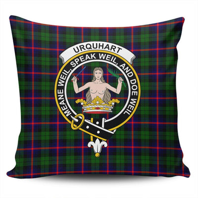 Clan Urquhart Modern Tartan Crest Pillow Cover VO23