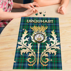 Clan Urquhart Ancient Tartan Crest Thistle Jigsaw Puzzles Gift For Family DH57 Clan Urquhart Tartan Today   
