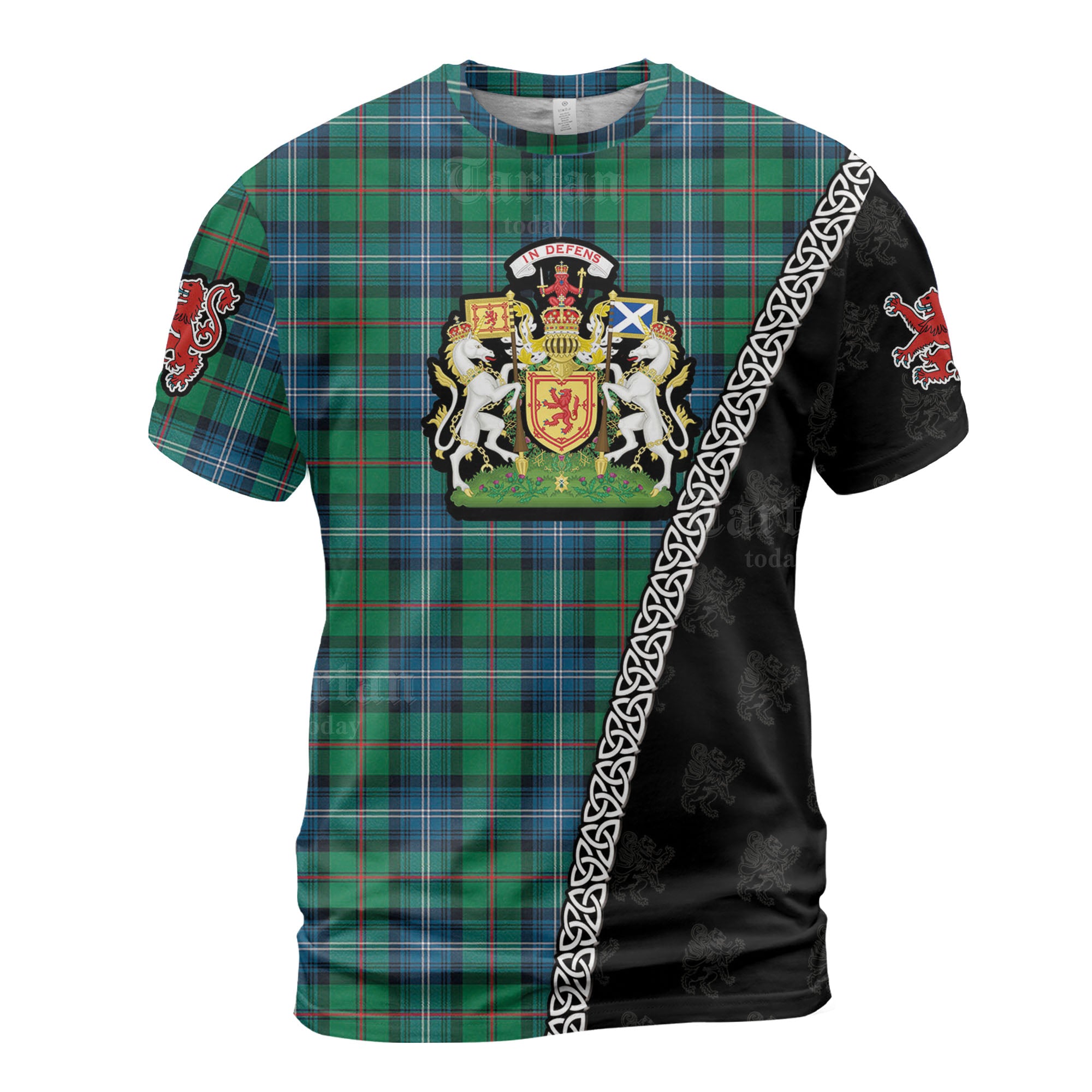 Personalized Clan Urquhart Ancient Tartan Shirt with Scotland Coat of Arms & Custom Name CZ32