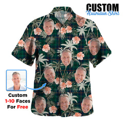 Clan Walker Tartan Custom Face Hawaiian Shirt – Unisex Gift for Family Members, Summer Party DY51 Walker Tartan Tartan Hawaii Shirt