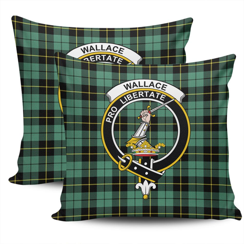 Clan Wallace Hunting Ancient Tartan Crest Pillow Cover FV59 Clan Wallace Tartan Today   