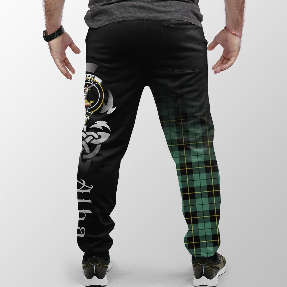 Clan Wallace Hunting Ancient Tartan Crest Jogger Sweatpants  Alba Celtic Style CW60 Clan Wallace Tartan Today   