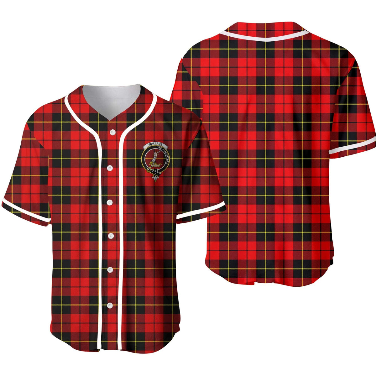 Clan Wallace Tartan Unisex Baseball Jersey ZZ43LB71 Clan Wallace Tartan Today   