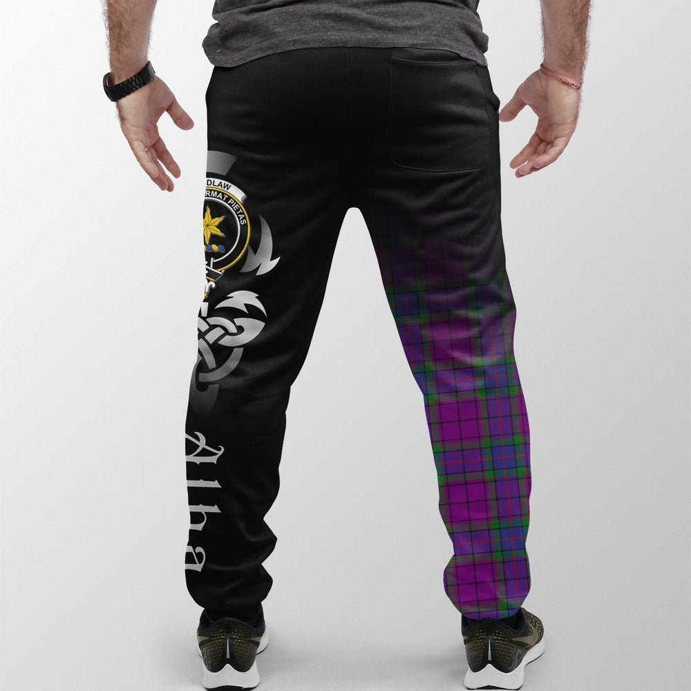 Clan Wardlaw Modern Tartan Crest Jogger Sweatpants  Alba Celtic Style RS57 Clan Wardlaw Tartan Today   