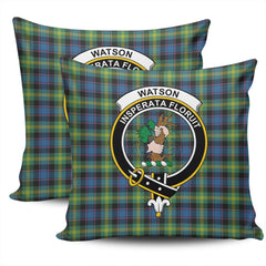 Clan Watson Ancient Tartan Crest Pillow Cover EQ14 Clan Watson Tartan Today   
