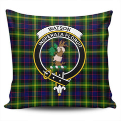 Clan Watson Modern Tartan Crest Pillow Cover EL51 Clan Watson Tartan Today   