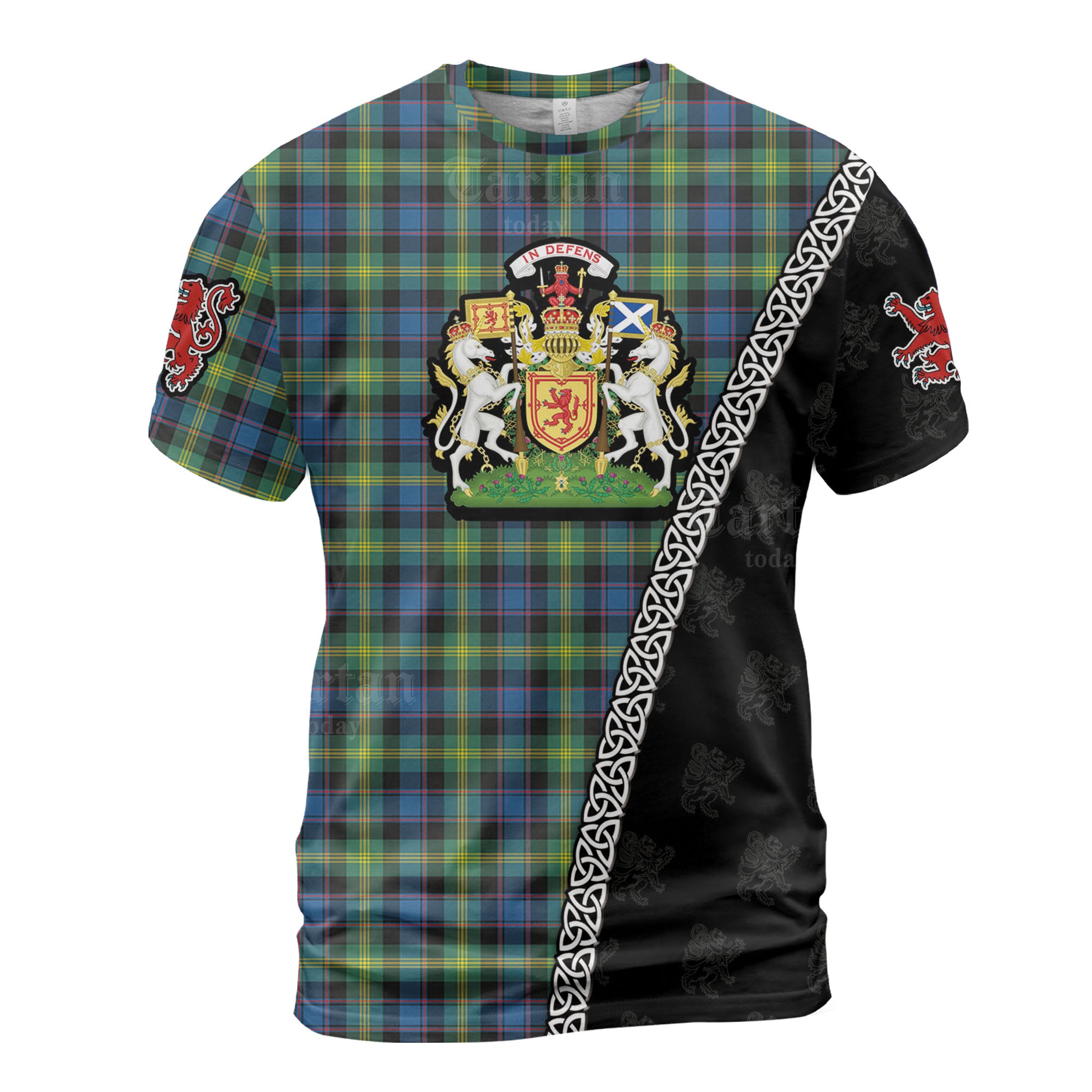 Personalized Clan Watson Ancient Tartan Shirt with Scotland Coat of Arms & Custom Name EE24