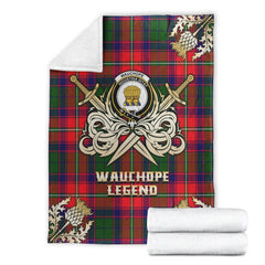 Clan Wauchope Tartan Gold Courage Symbol Blanket YA79 Clan Wauchope Tartan Today   
