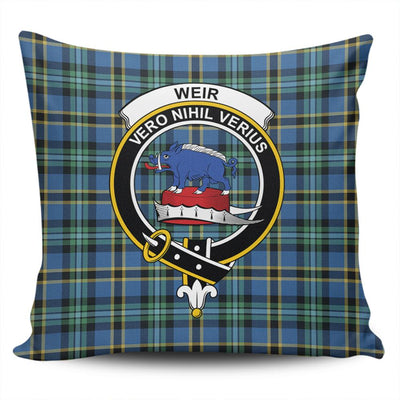 Clan Weir Ancient Tartan Crest Pillow Cover