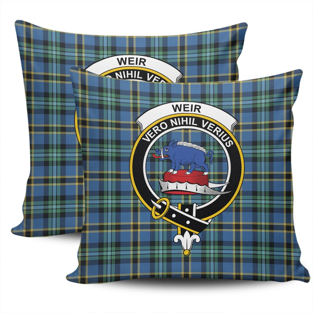 Clan Weir Ancient Tartan Crest Pillow Cover EQ77 Clan Weir Tartan Today   