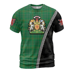 Personalized Clan Wexford County Tartan Shirt with Scotland Coat of Arms & Custom Name DZ58