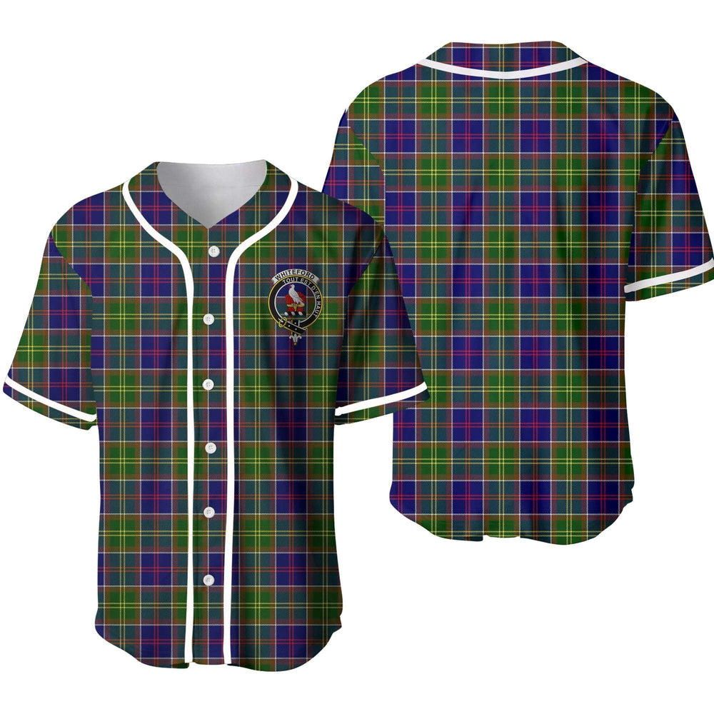 Clan Whiteford Tartan Unisex Baseball Jersey KK43QJ58 Clan Hall Tartan Today   