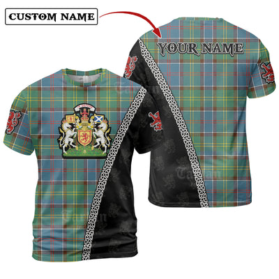 Personalized Clan Whitelaw Tartan Shirt with Scotland Coat of Arms & Custom Name