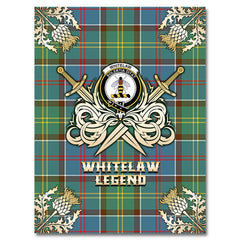Clan Whitelaw Tartan Gold Courage Symbol Blanket BE13 Clan Whitelaw Tartan Today   