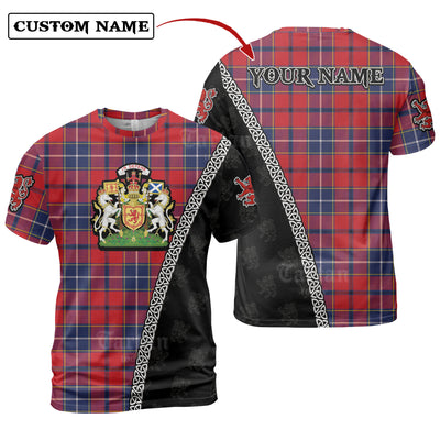 Personalized Clan Wishart Dress Tartan Shirt with Scotland Coat of Arms & Custom Name CL64