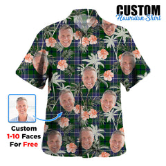 Clan Wishart Hunting Tartan Custom Face Hawaiian Shirt – Unisex Gift for Family Members, Summer Party NA82 Wishart Hunting Tartan Tartan Hawaii Shirt