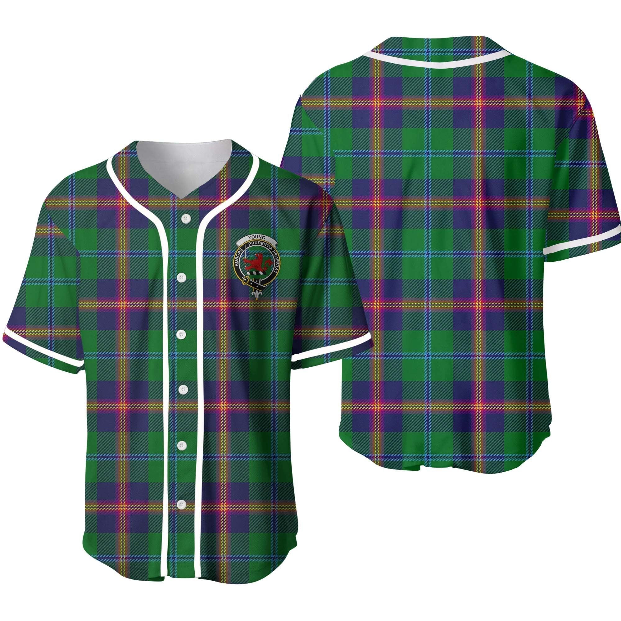 Clan Young Tartan Unisex Baseball Jersey KW86TR75 Clan Young Tartan Today   