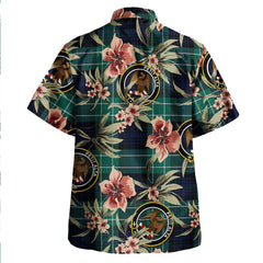 Abercrombie Modern Tartan Clan Crest Badge Aloha Hawaiian Shirt Tropical Old Style EL55 Abercrombie Modern Tartan Tartan Today   