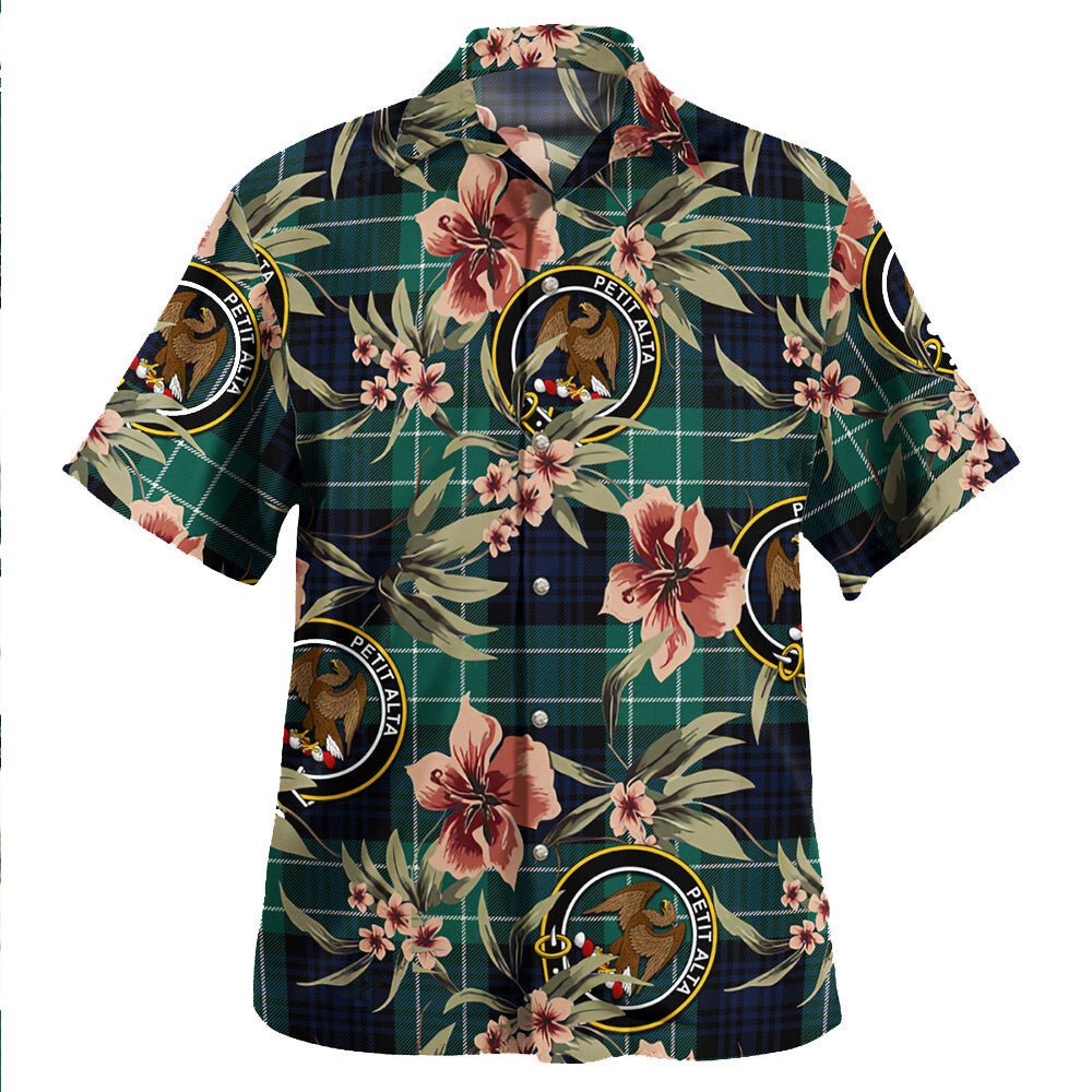 Abercrombie Modern Tartan Clan Crest Badge Aloha Hawaiian Shirt Tropical Old Style EL55 Abercrombie Modern Tartan Tartan Today   